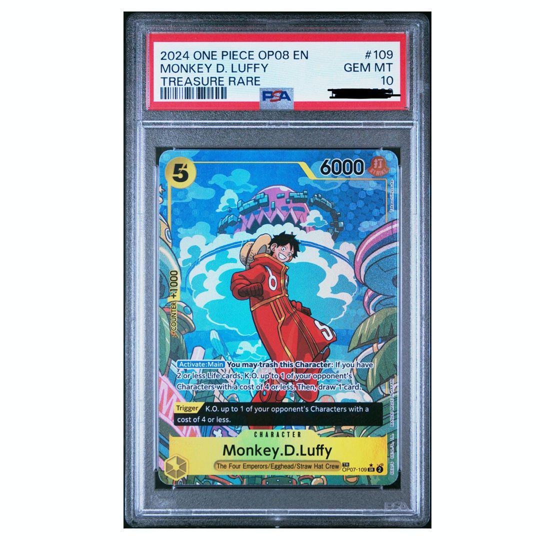 Monkey D. Luffy (OP08 Treasure Rare 2024) PSA10 / OP07-109