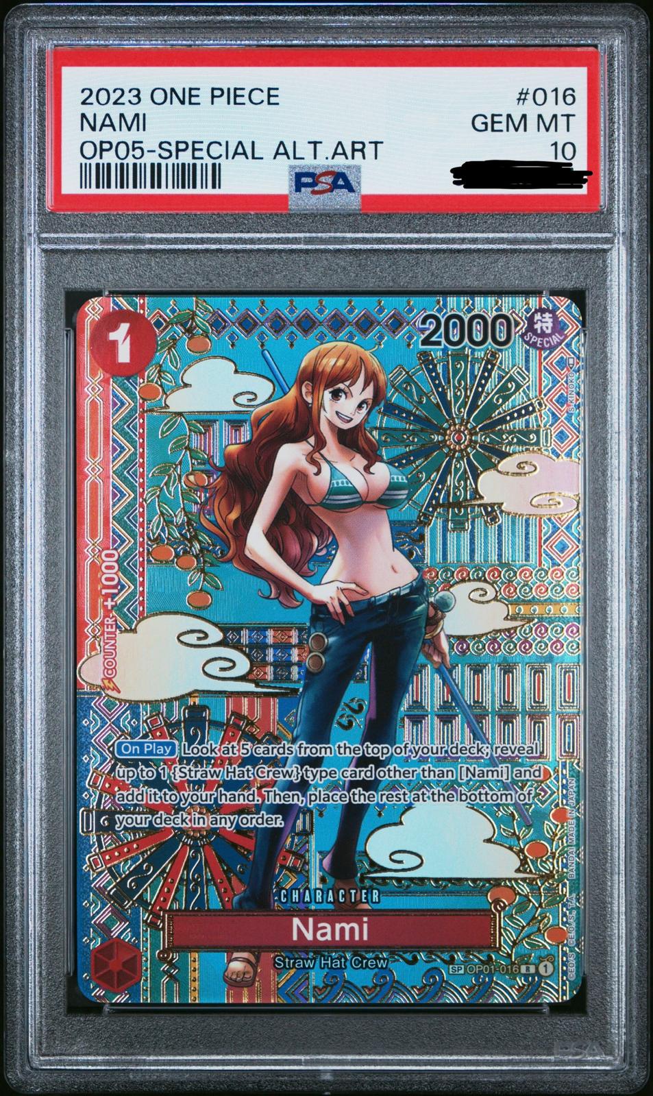 Nami (OP05 Special Alt. Art) PSA 10 / OP01-016