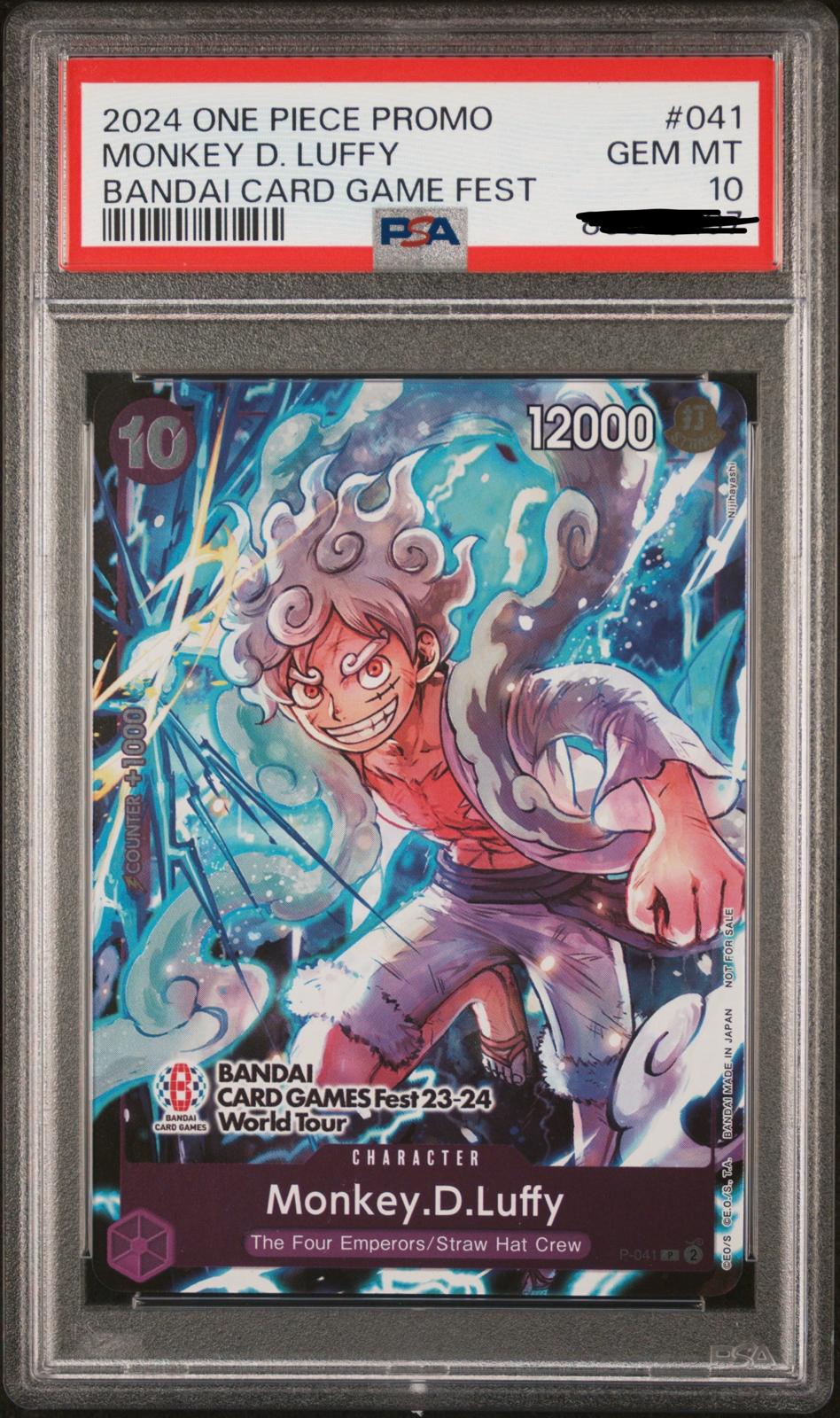 Monkey D. Luffy Promo (Bandai Card Game Fest 2024) PSA10 / P-041