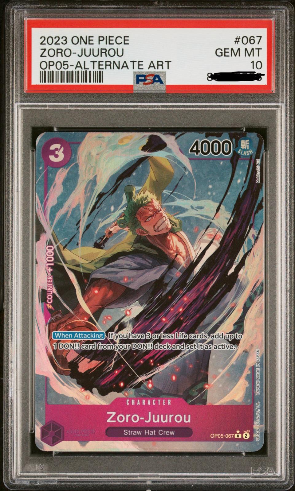Zoro-Juurou (Alternate Art) PSA 10 / OP05-067