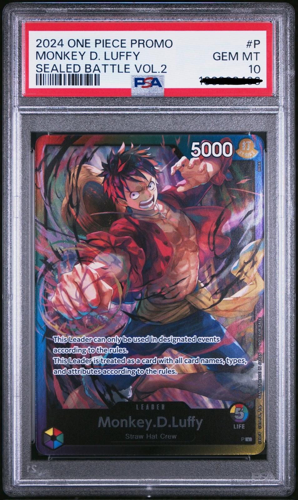 Monkey D. Luffy Promo (Sealed Battle Vol.2 2024) PSA10