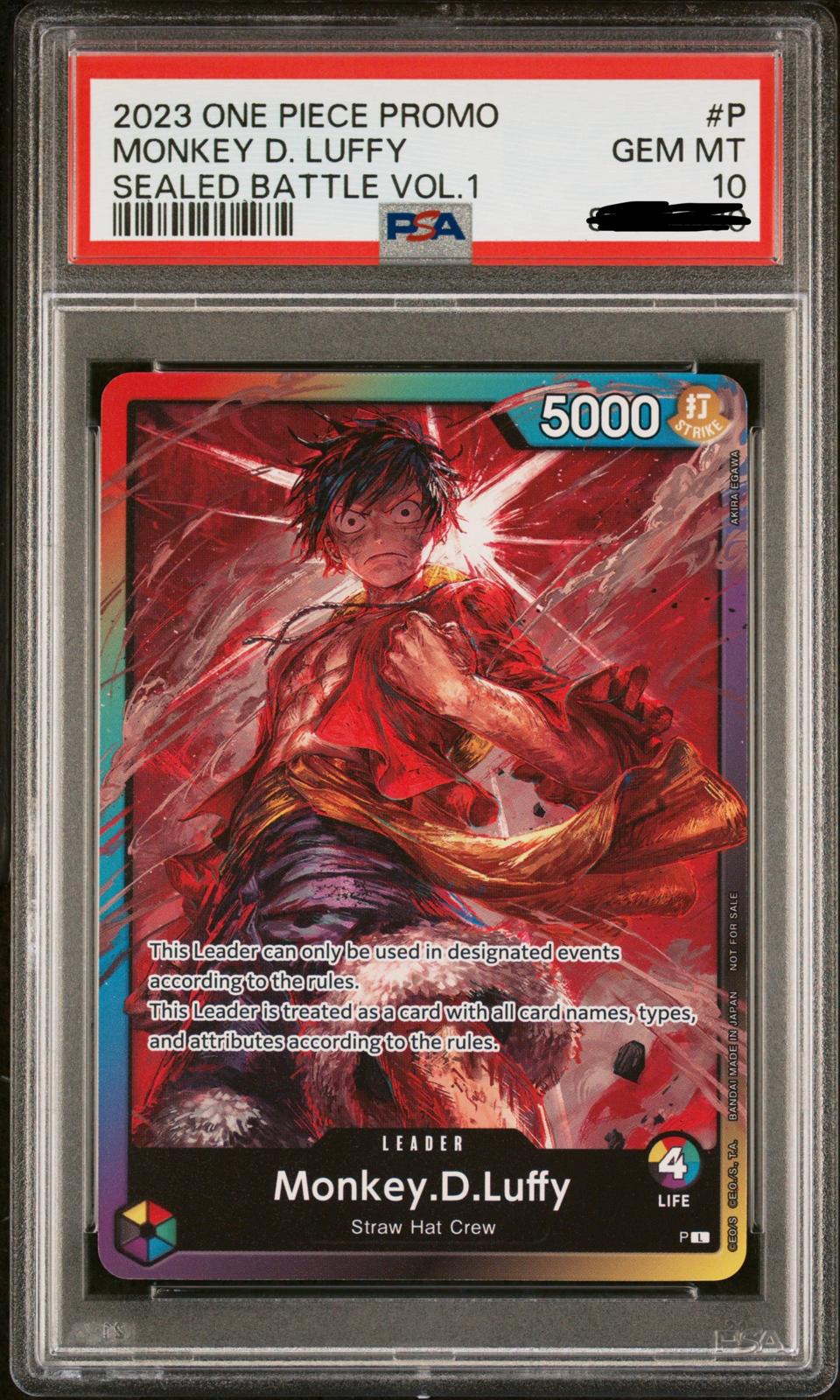 Monkey D. Luffy Promo (Sealed Battle Vol.1 2023) PSA 10
